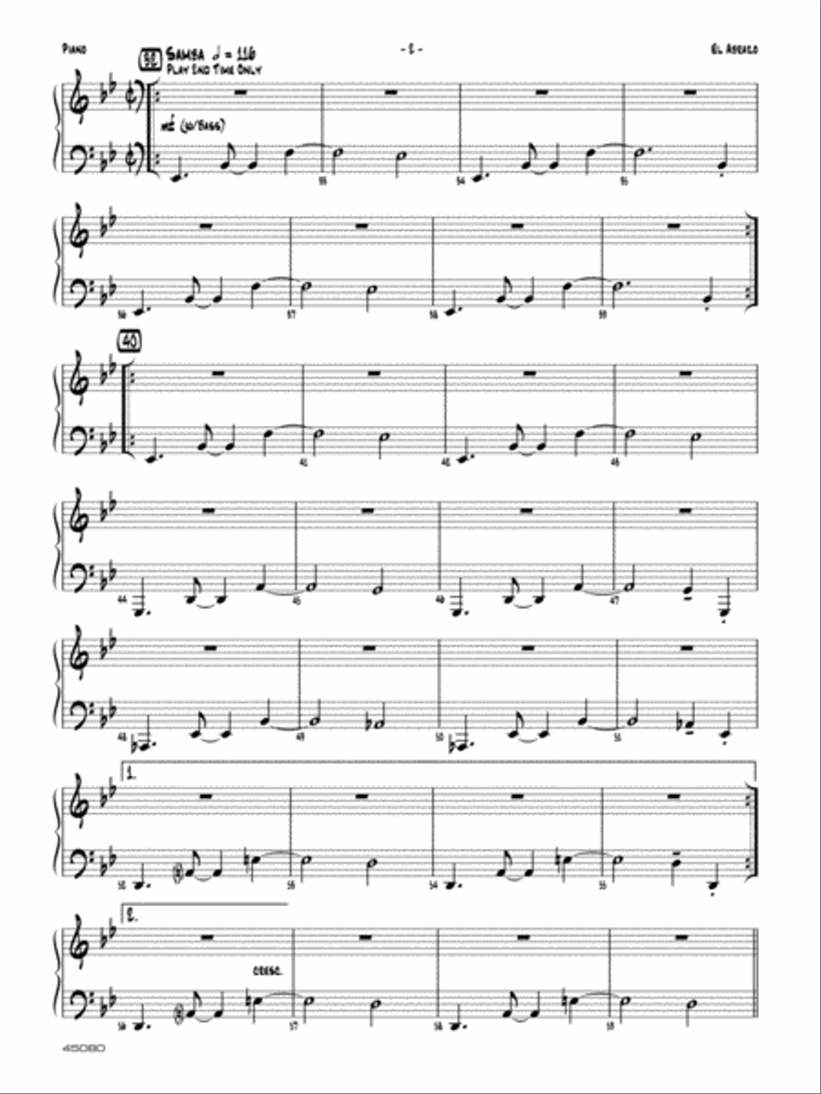 El Abrazo: Piano Accompaniment Jazz Ensemble scores gallery preview page 2