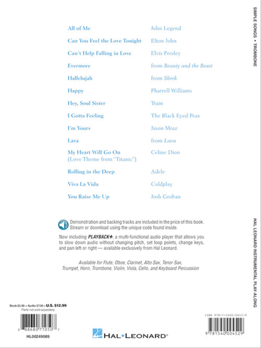 Simple Songs Simple Songs Trombone Solo scores gallery preview page 4
