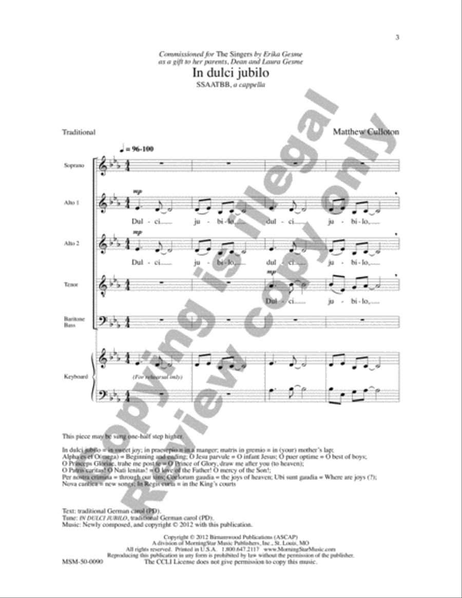 In dulci jubilo In dulci jubilo Divisi scores gallery preview page 2
