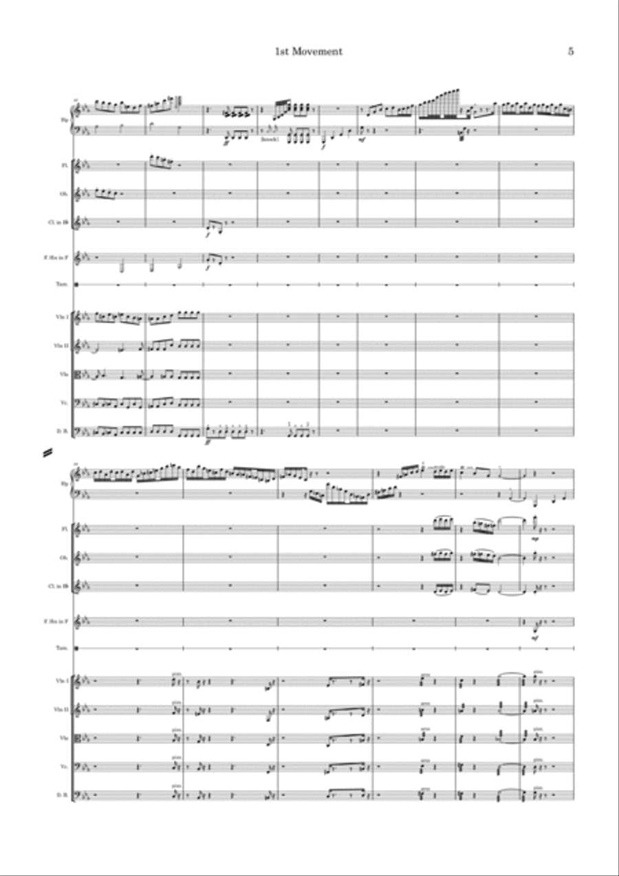 Concerto for Harp and Chamber Orchestra (Score and ALL PARTS) Chamber Orchestra scores gallery preview page 5