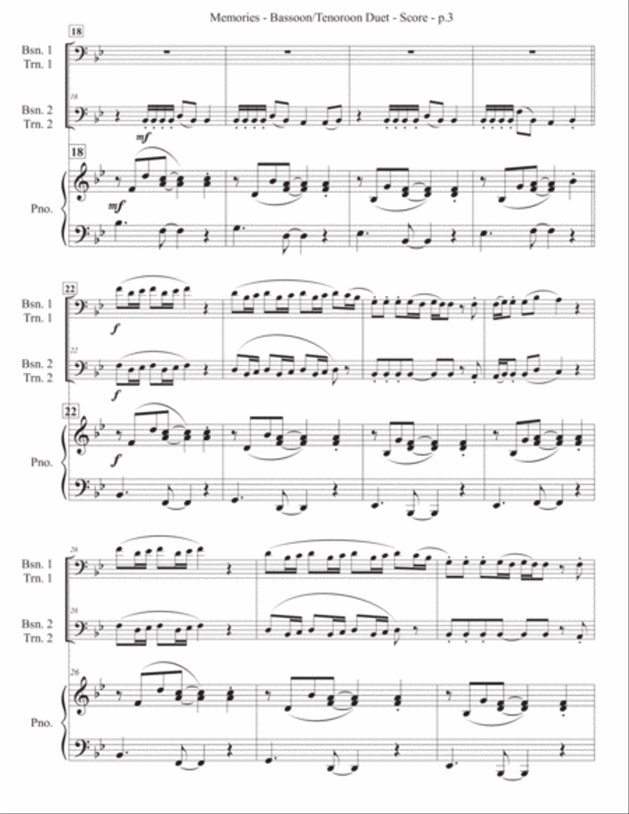 Memories Woodwind Ensemble scores gallery preview page 4
