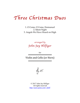 Book cover for Three Christmas Duos