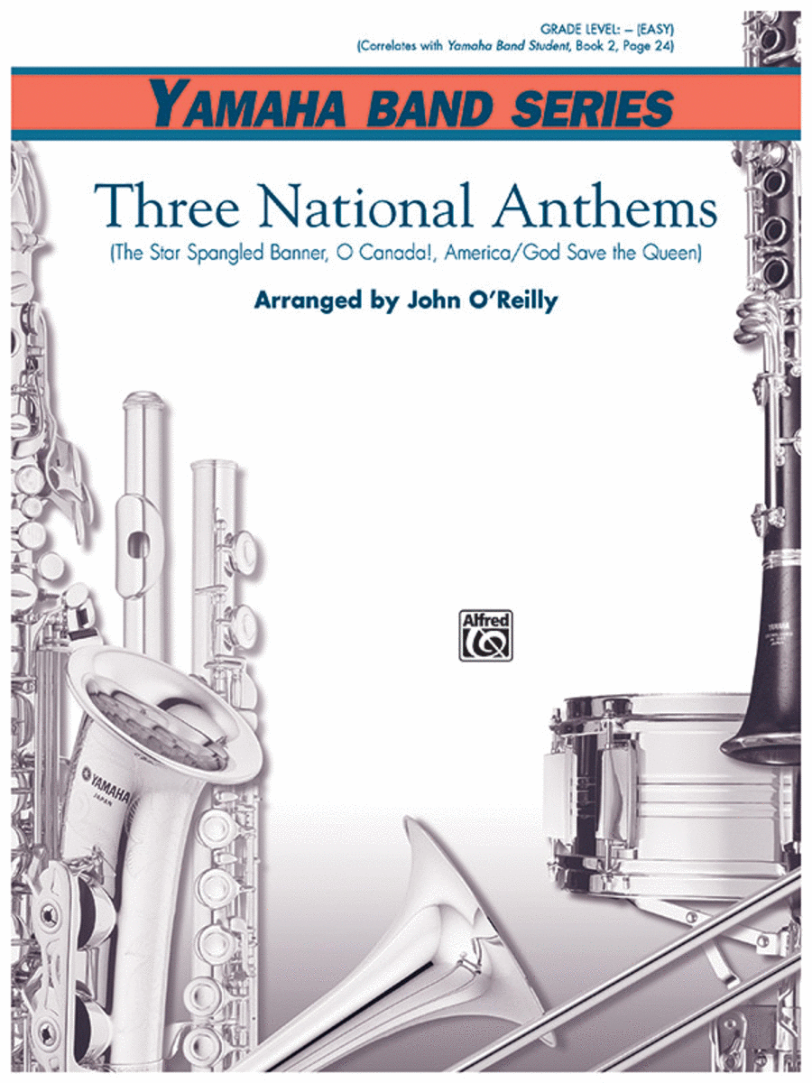 Three National Anthems (Star-Spangled Banner, O Canada!, America/God Save the Queen) Concert Band scores gallery preview page 1