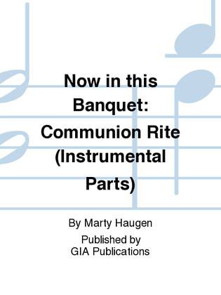 Book cover for Now in this Banquet - Instrument edition