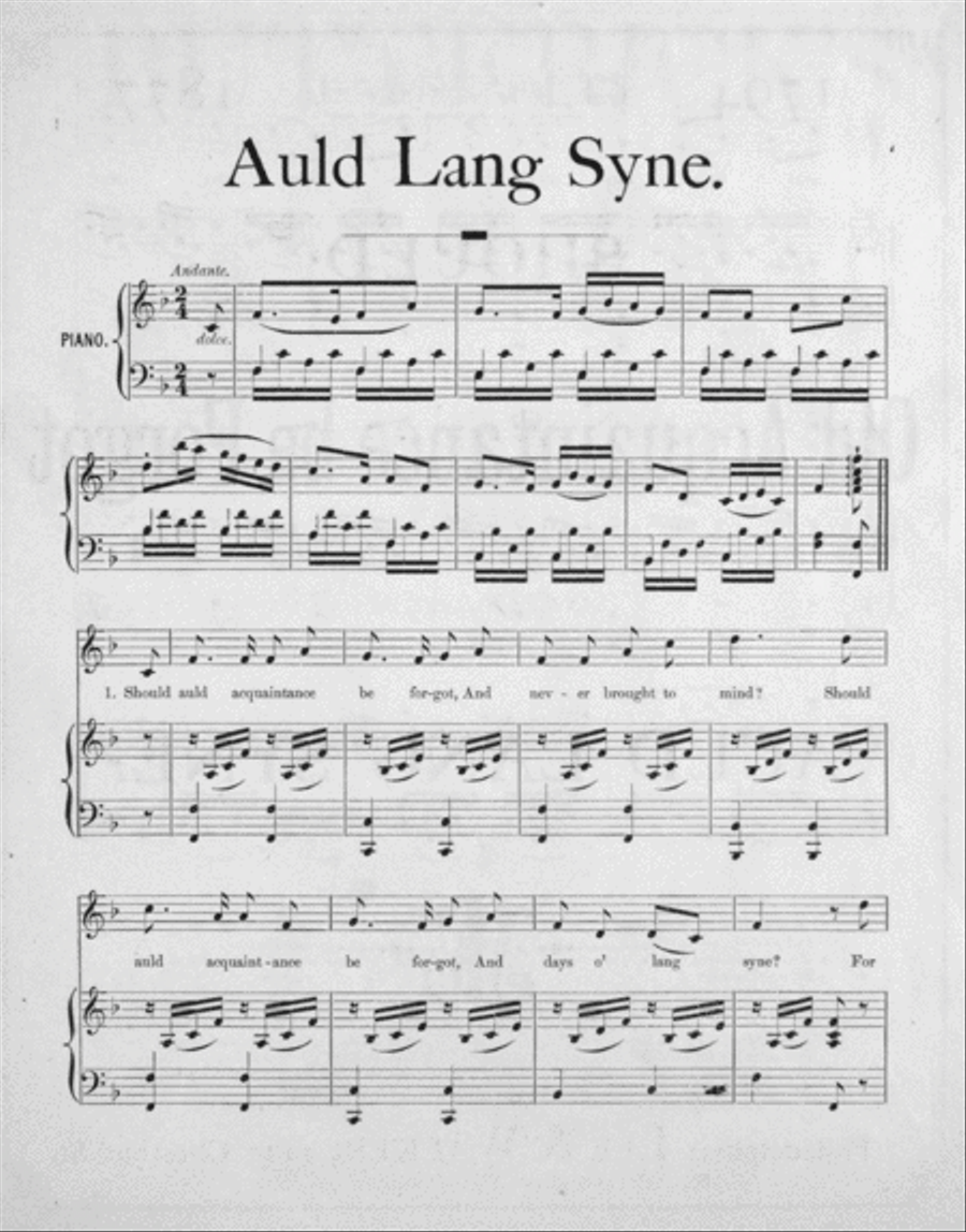 Should Old Acquaintance be Forgot (And the Days of Auld Lang Syne?) Voice scores gallery preview page 2