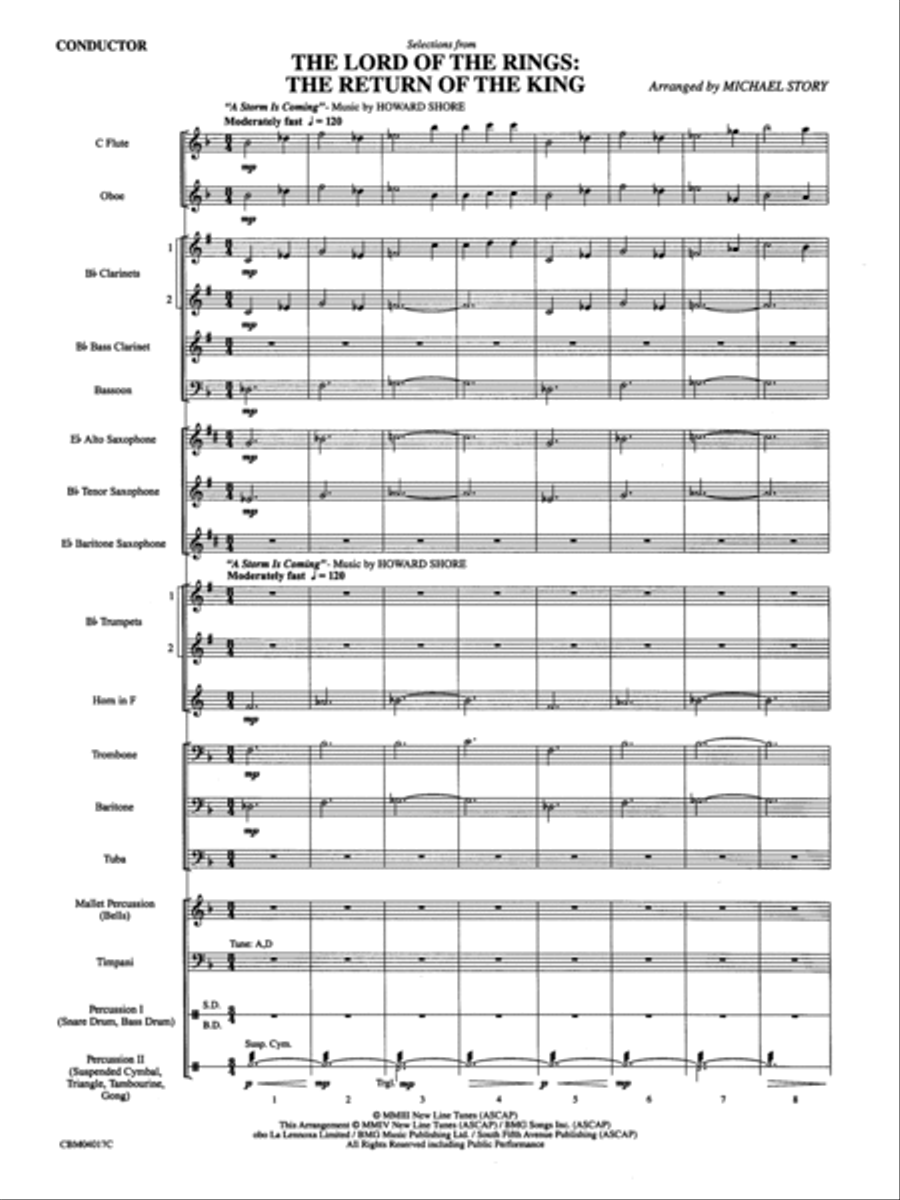 The Lord of the Rings: The Return of the King, Selections from Concert Band scores gallery preview page 3