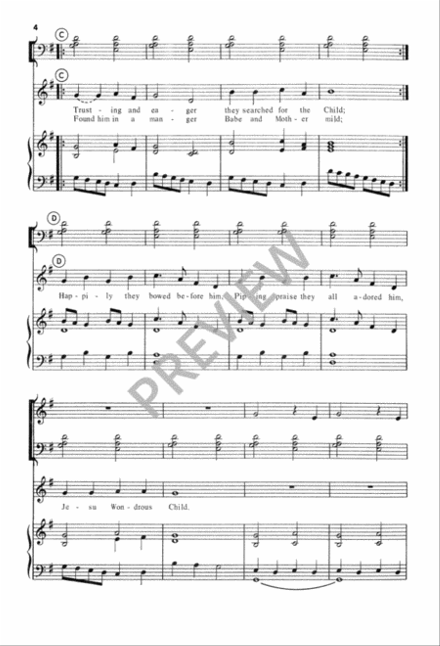 Wondrous Child Unison Choir scores gallery preview page 5