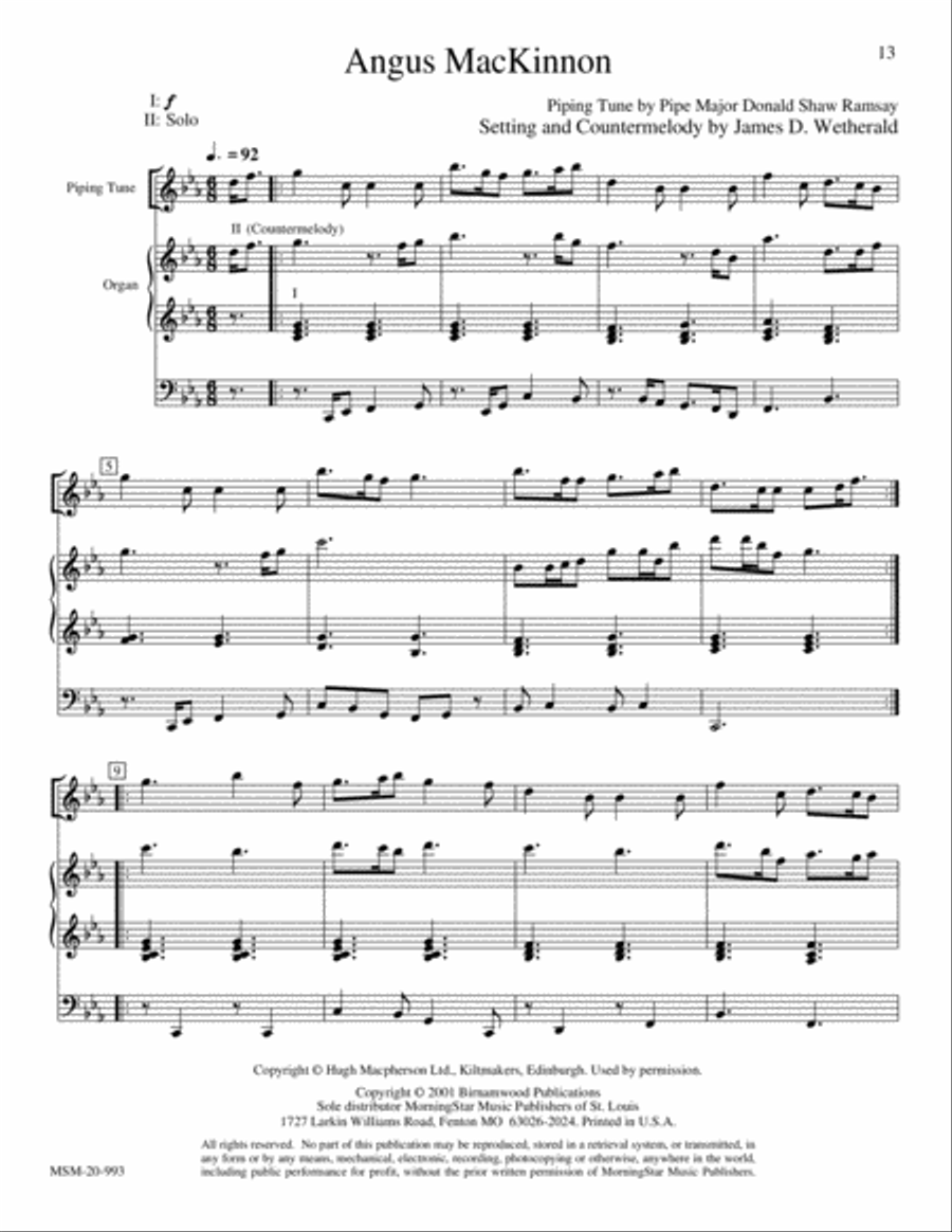 Highland Cathedral Bagpipe scores gallery preview page 9