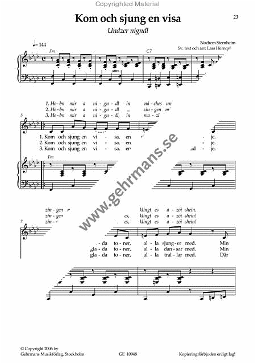 Kom och sjung en visa 4-Part scores gallery preview page 7