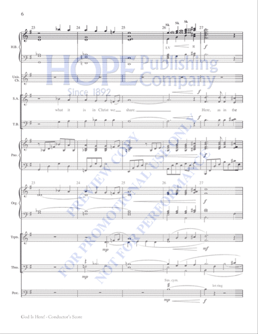 God Is Here! 4-Part scores gallery preview page 6