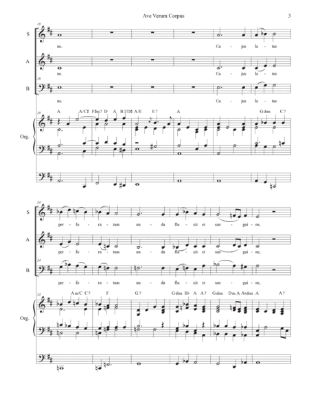 Ave Verum Corpus (Vocal Trio (SAB) - Organ Accompaniment) image number null