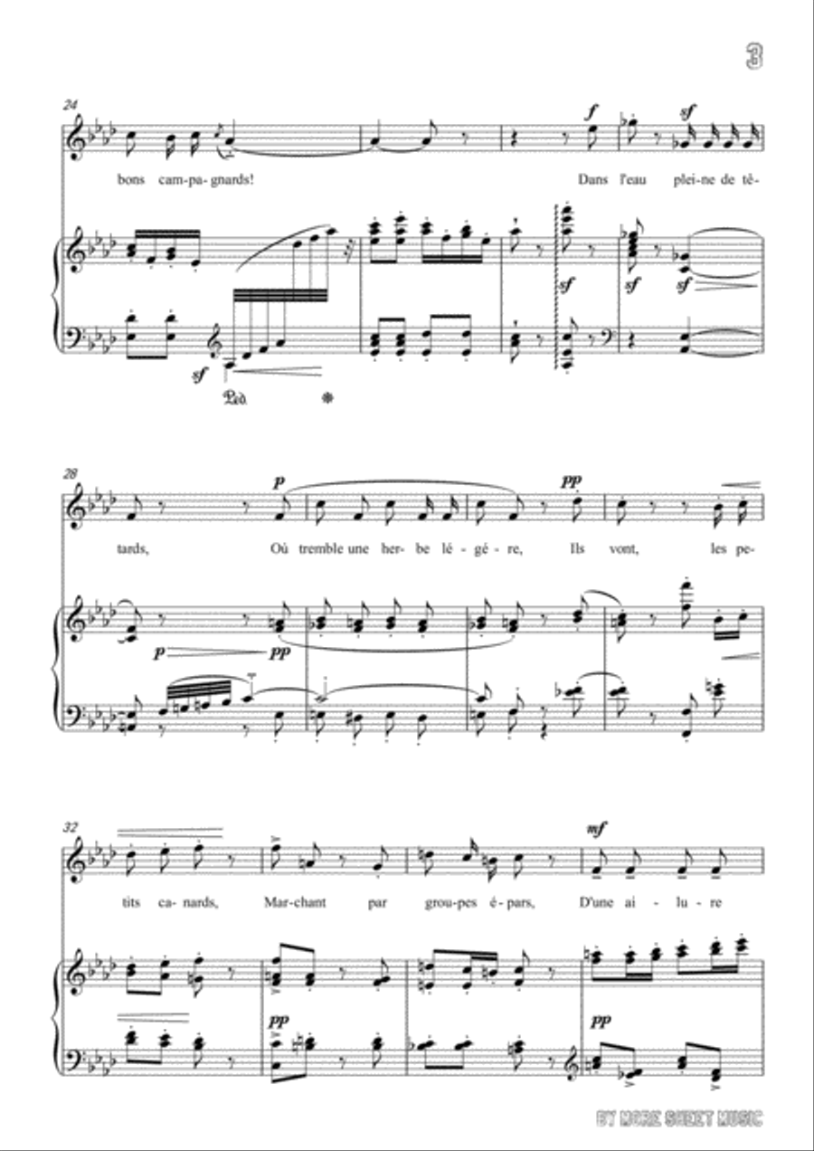 Chabrier-Villanelle des petits canards in A flat Major,for voice and piano Voice Solo scores gallery preview page 5