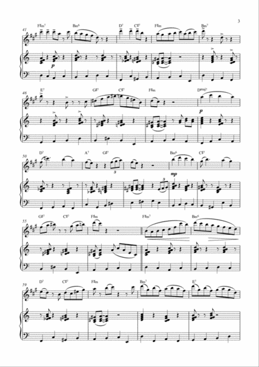 A Walk On The Cool Side - Alto Sax Solo Alto Saxophone scores gallery preview page 3