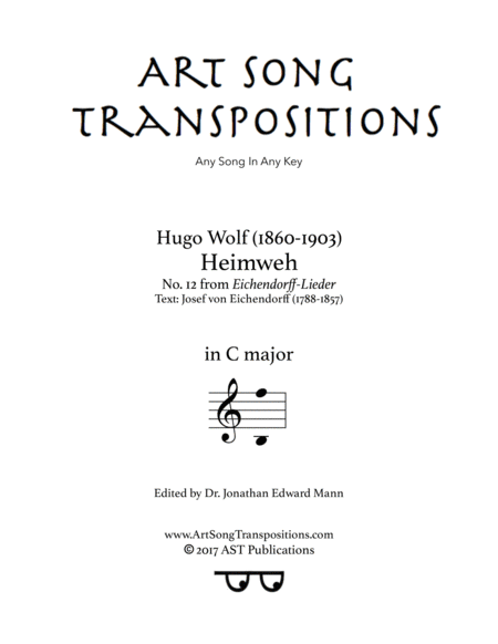 WOLF: Heimweh (transposed to C major)