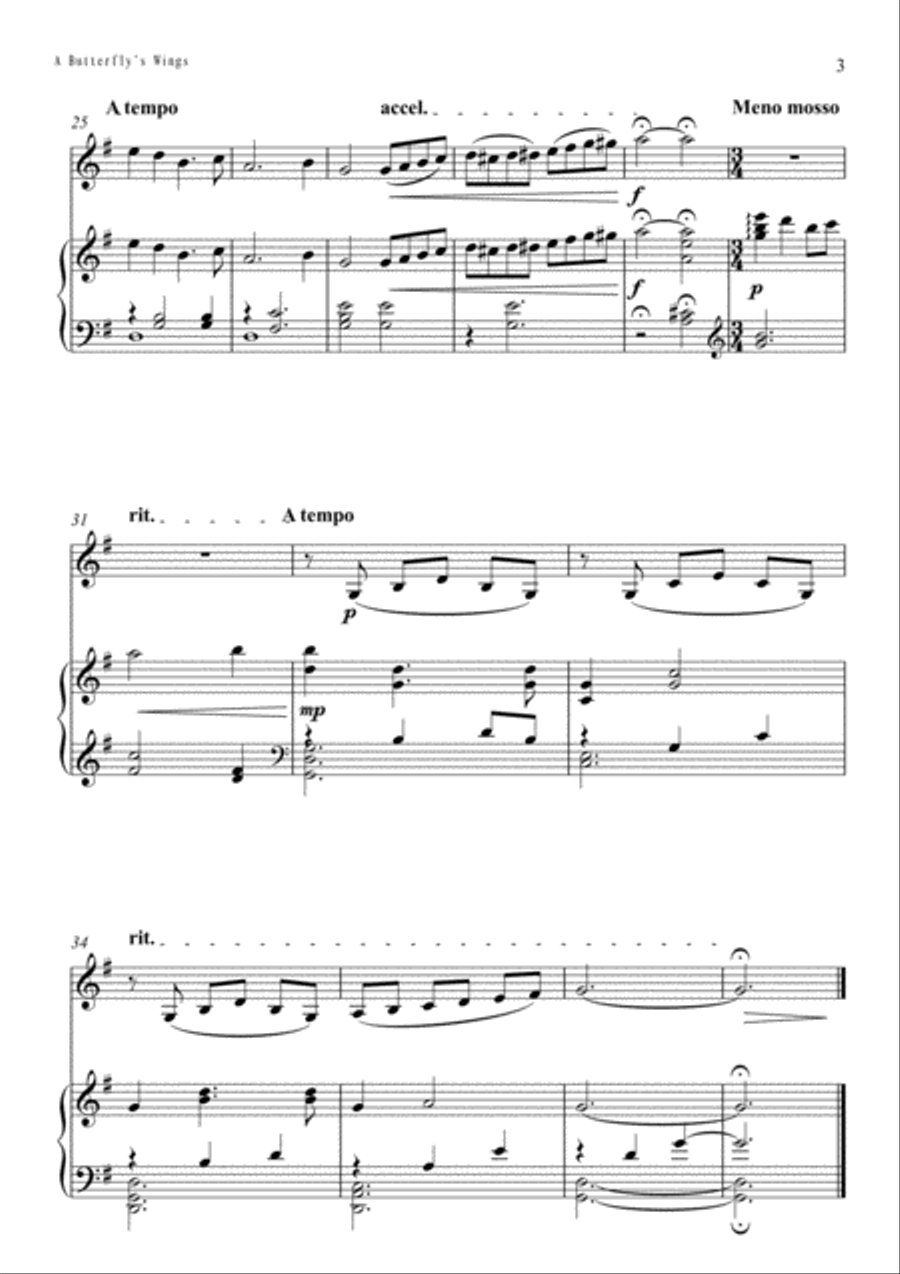 Butterfly's Wings Butterfly's Wings Violin Solo scores gallery preview page 3