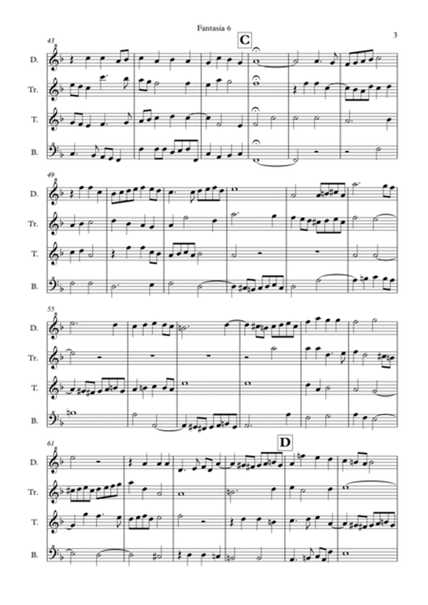 Jenkins Fantasia 6 ('All in a Garden Green') for recorder quartet image number null