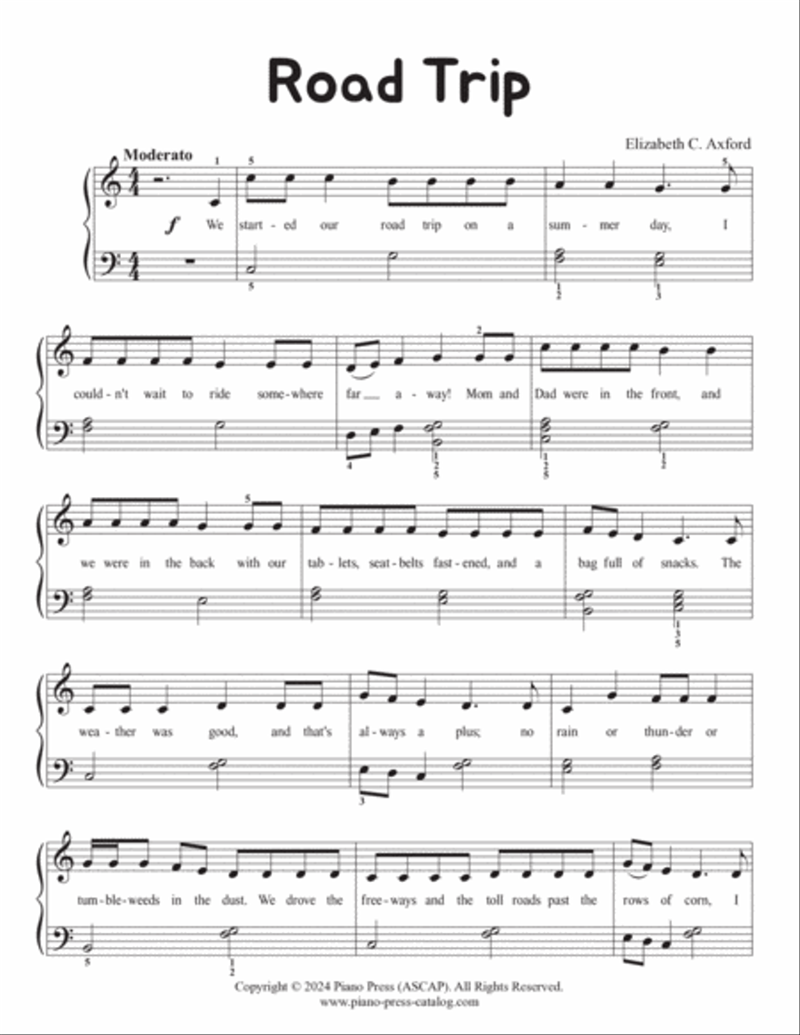 Road Trip Piano Method scores gallery preview page 2