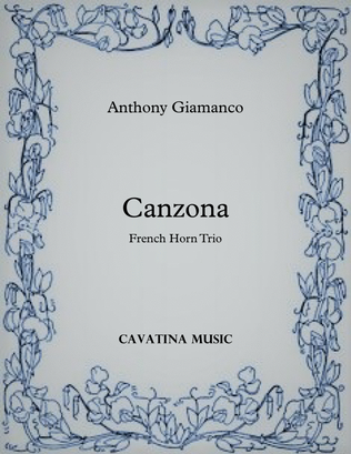 Book cover for Canzona (for horn trio)