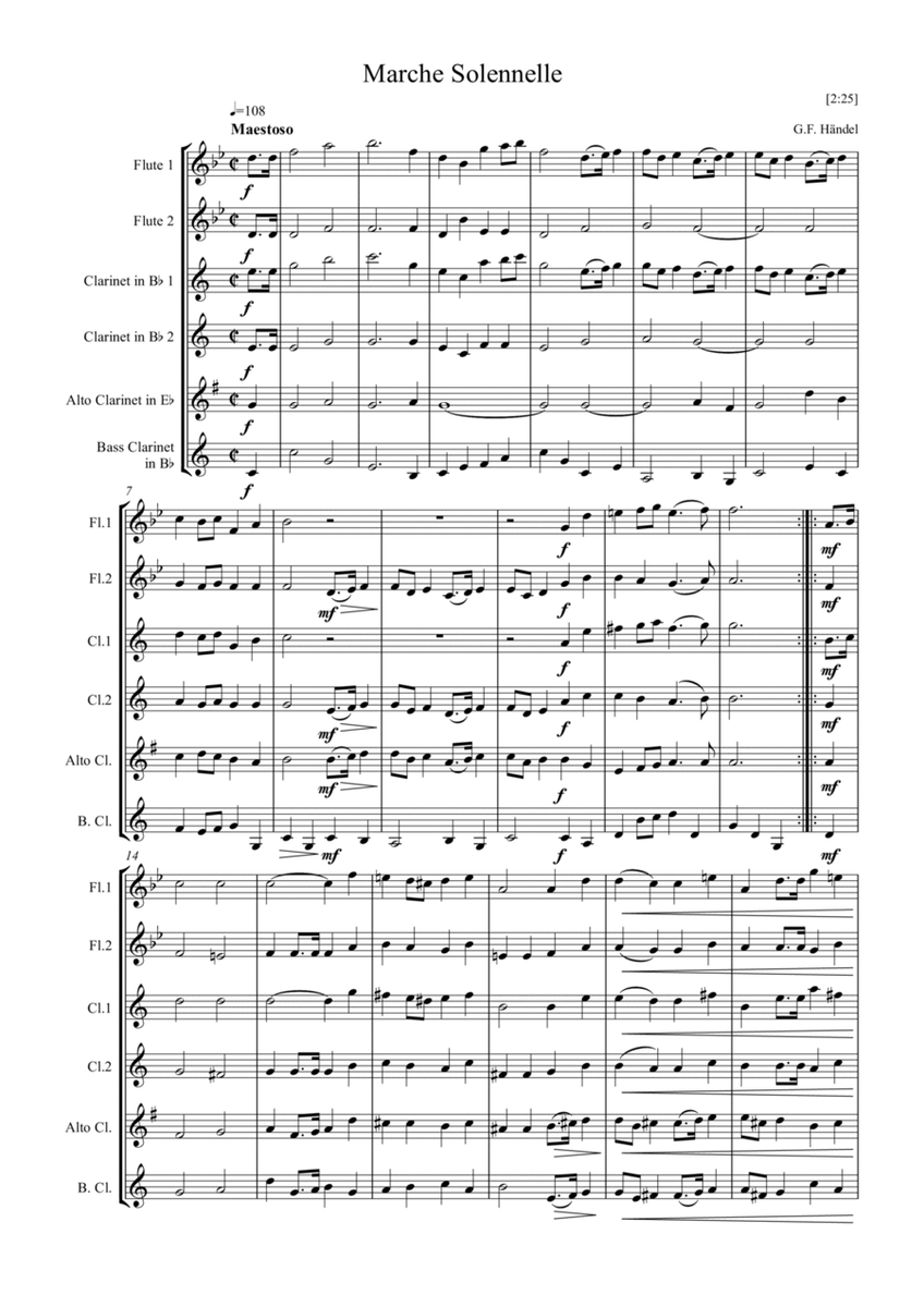 Marche Solennelle - G.F. Händel image number null
