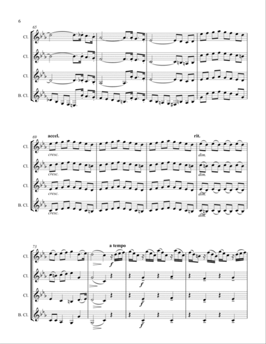 Folk Song Woodwind Quartet scores gallery preview page 6