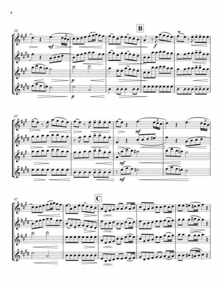Mozart Eine Kleine Nachtmusik Saxophone Quartet image number null