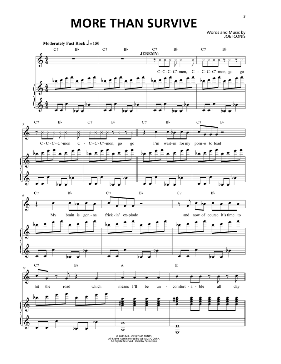 More Than Survive (from Be More Chill) Piano, Vocal scores gallery preview page 1