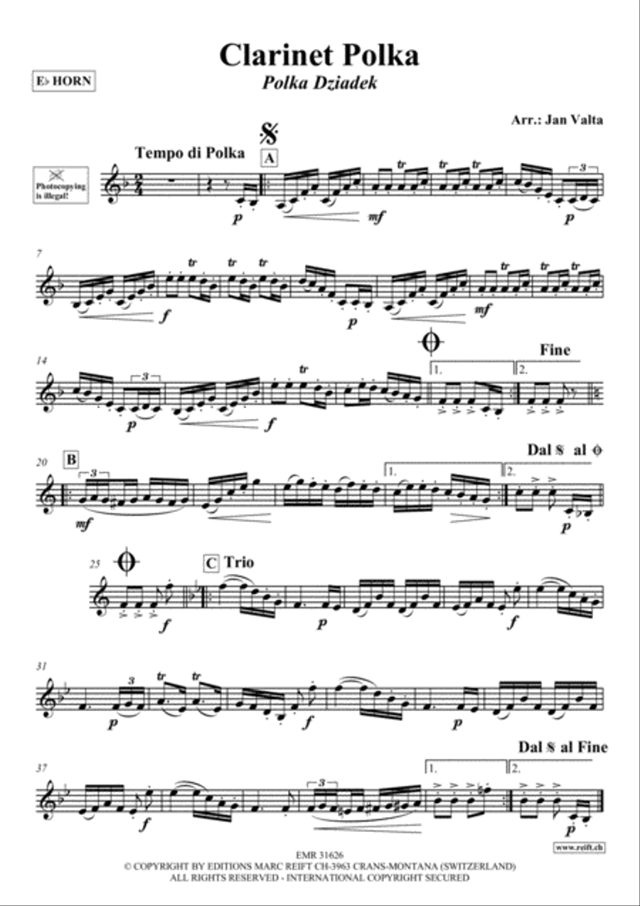Clarinet Polka Clarinet Polka Clarinet scores gallery preview page 2