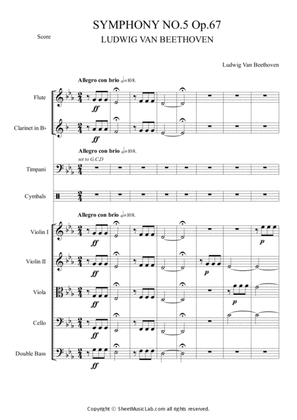 Symphony No.5 Op.67 Easy Version in Bm