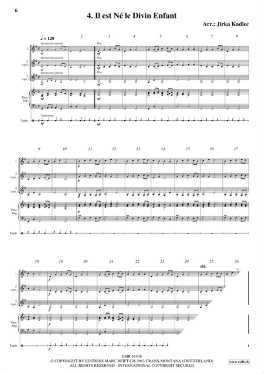 12 Easy Christmas Songs Trumpet Duet scores gallery preview page 6