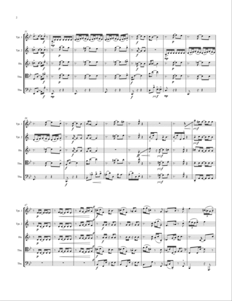 3 Preludes Brass Quintet scores gallery preview page 3