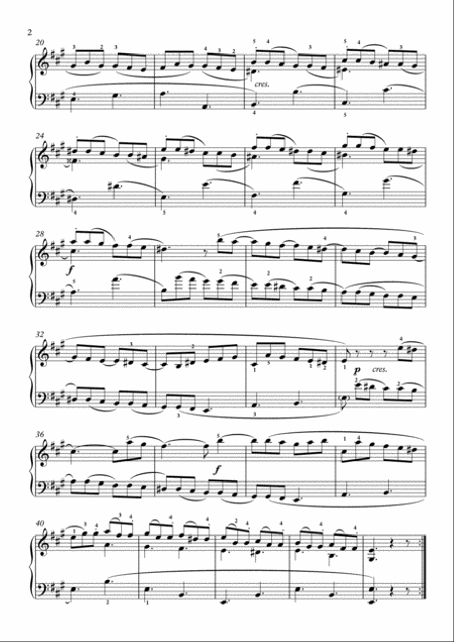 Scarlatti-Sonata in A-Major L.43 K.405(piano) Piano Solo scores gallery preview page 3