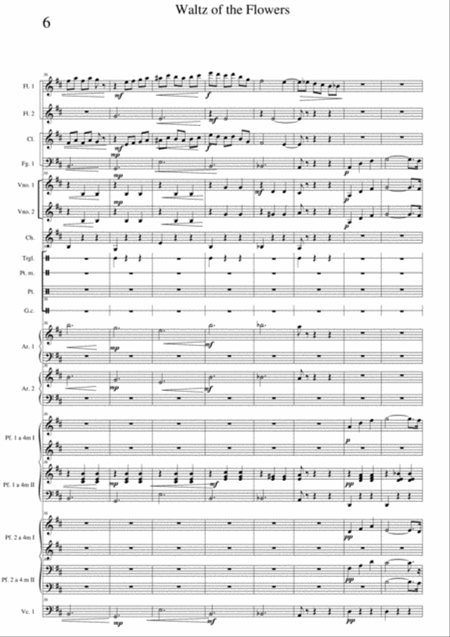 Waltz of the flowers Waltz of the flowers Percussion Ensemble scores gallery preview page 6