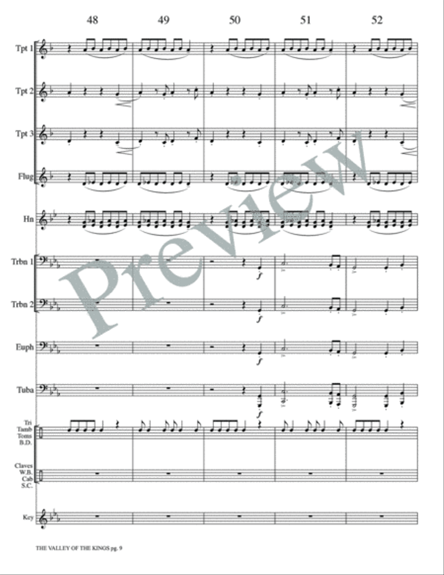 The Valley of the Kings The Valley of the Kings Small Ensemble scores gallery preview page 11