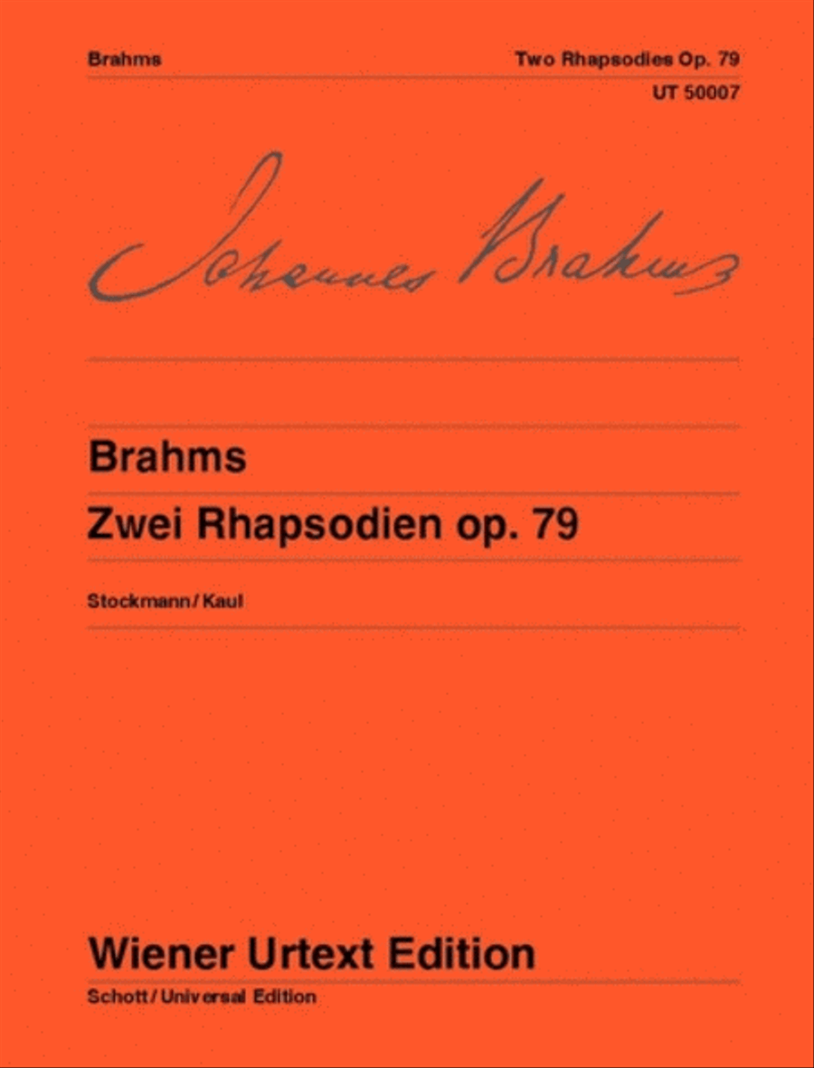 Two Rhapsodies Op. 79 Chamber Music scores gallery preview page 1