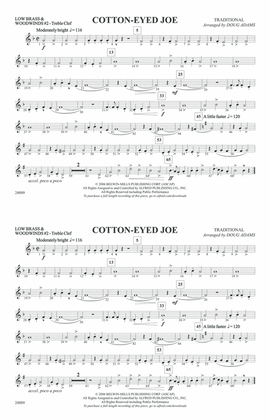 Cotton-Eyed Joe: Low Brass & Woodwinds #2 - Treble Clef