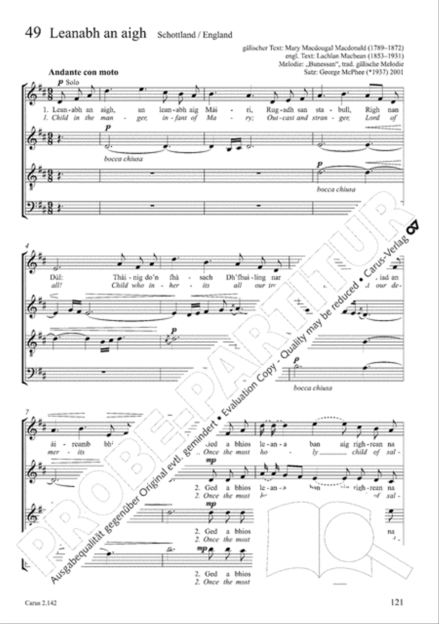 Christmas Carols of the World. Choral collection 4-Part scores gallery preview page 102