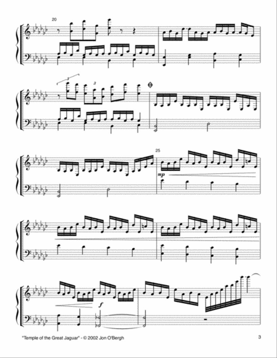 Temple of the Great Jaguar Piano Solo scores gallery preview page 4