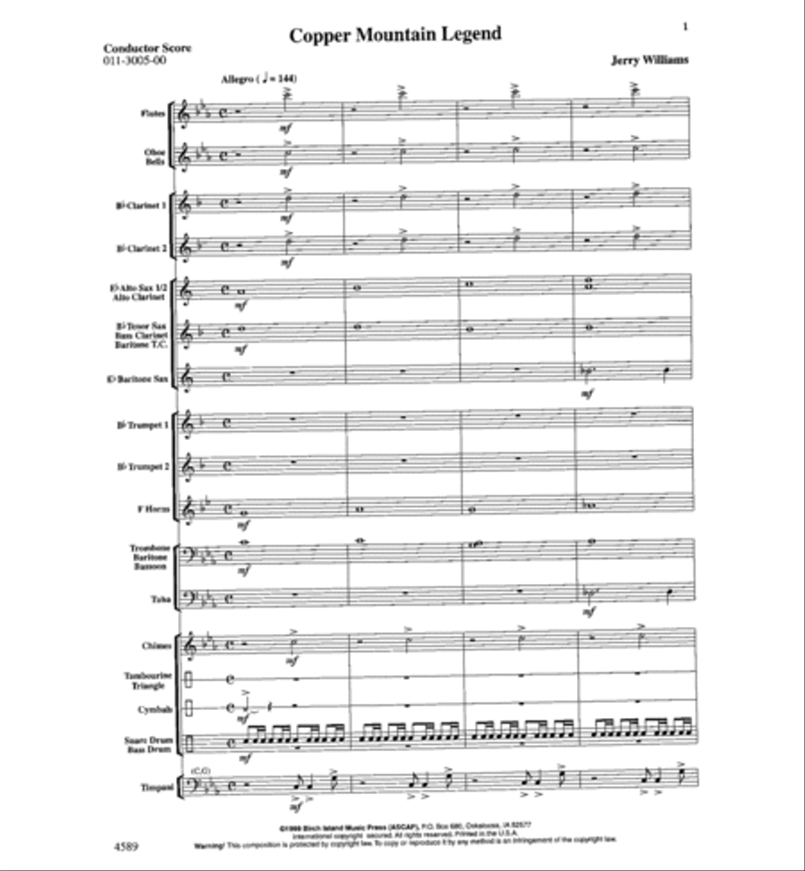 Copper Mountain Legend Concert Band scores gallery preview page 2