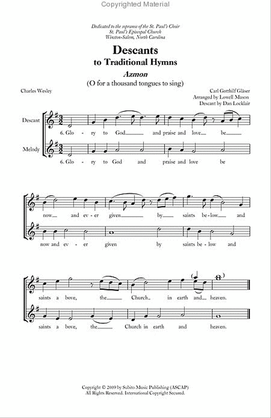 Descants to Traditional Hymns Choir scores gallery preview page 2