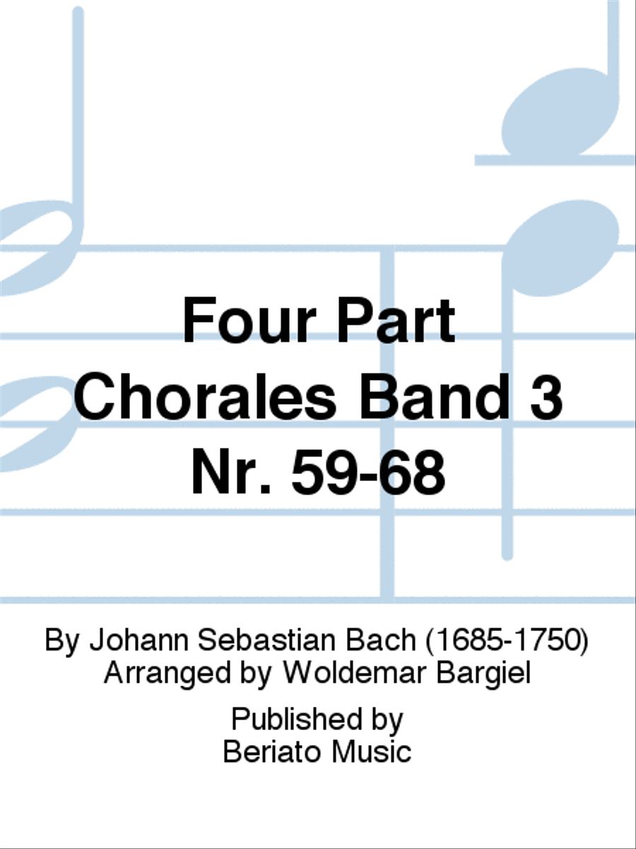 Four Part Chorales Band 3 Nr. 59-68 4-Part scores gallery preview page 1