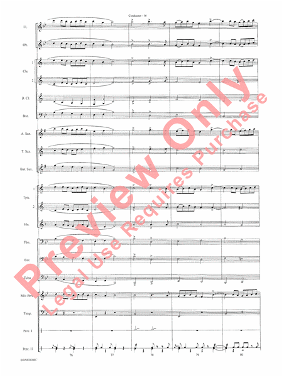 Paths of Glory Concert Band scores gallery preview page 18