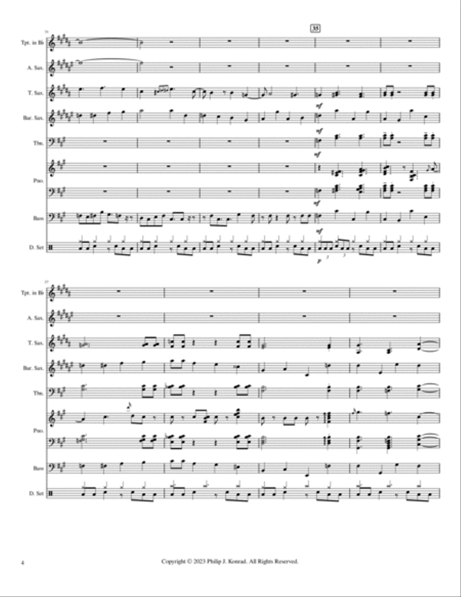 Jazz for Quarentine - Jazz Band Arrangement Jazz Ensemble scores gallery preview page 4