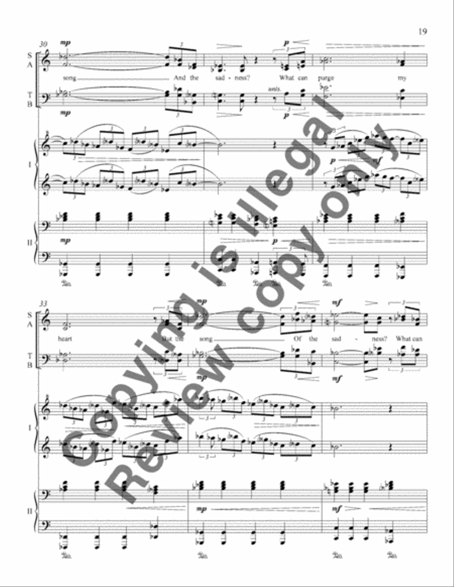 Afro-American Fragments: 4. Song for Billie Holiday 4-Part scores gallery preview page 6
