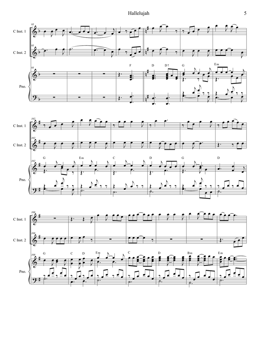 Hallelujah Flute scores gallery preview page 5
