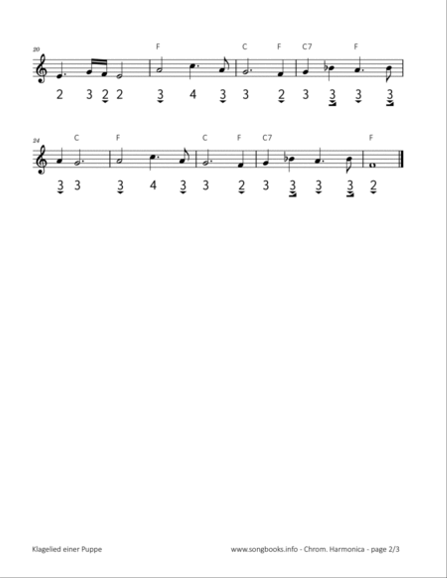 Klagelied einer Puppe (César Franck) Chamber Music scores gallery preview page 2