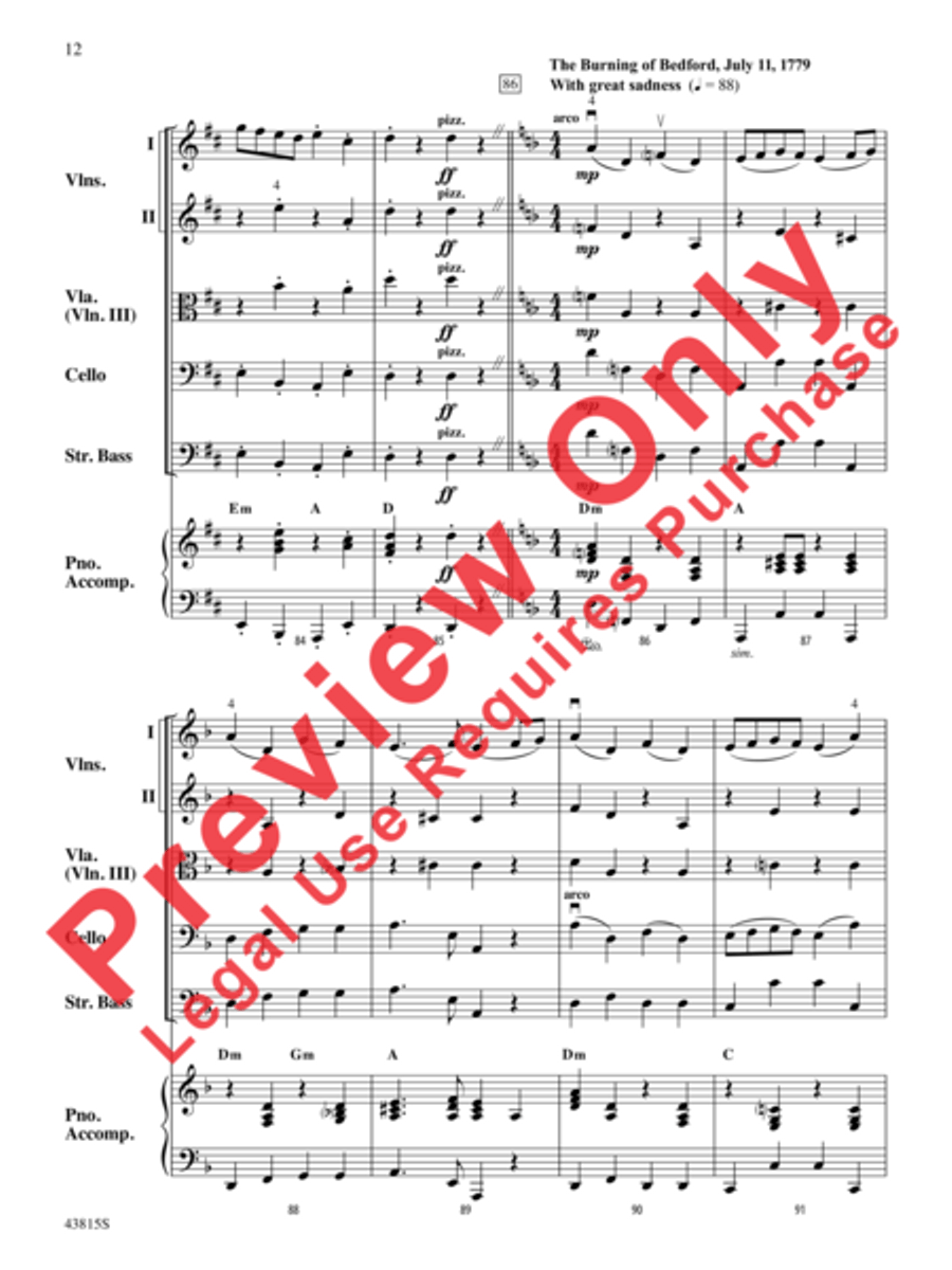 A Revolutionary War Tale String Orchestra scores gallery preview page 13