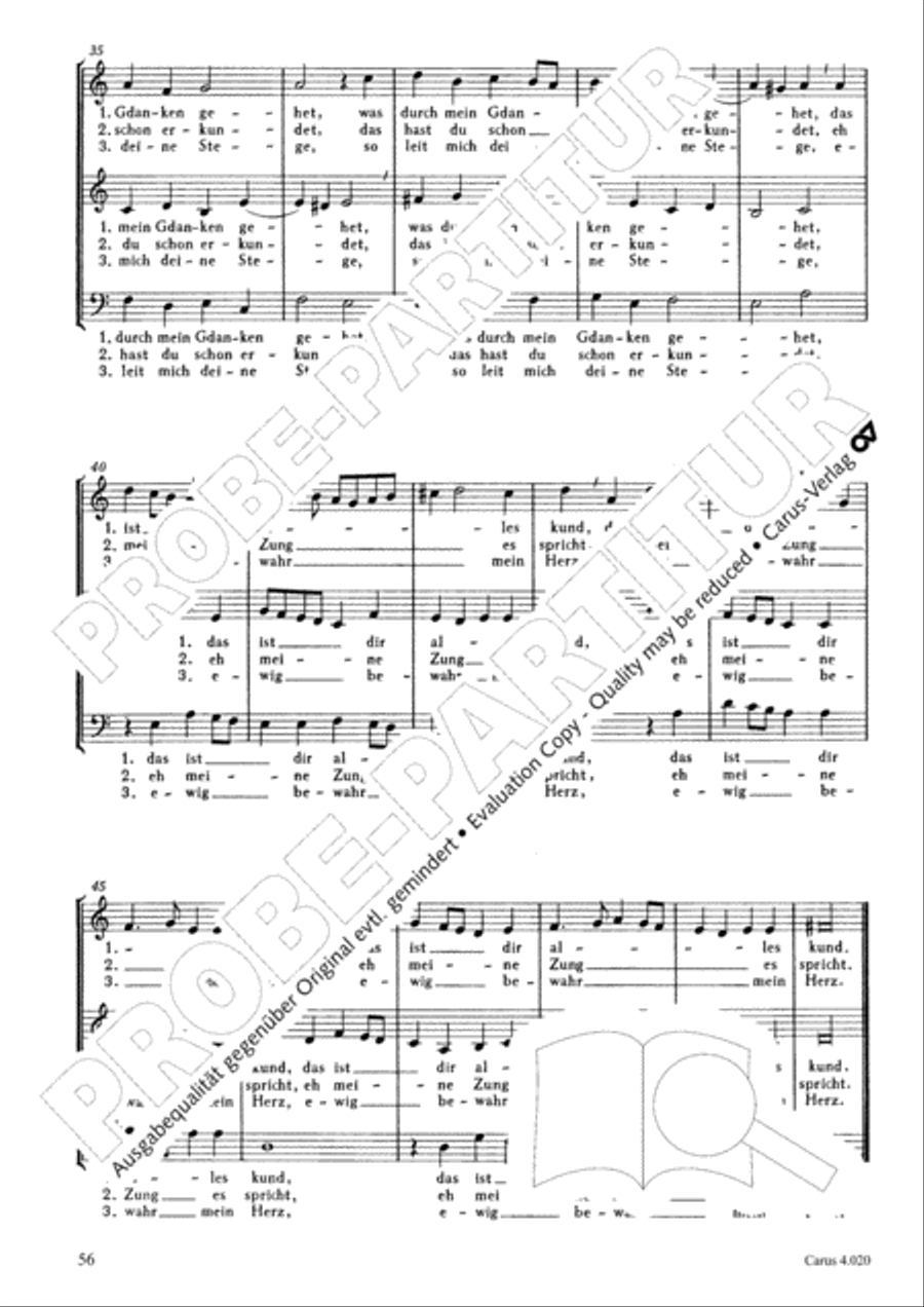Calvisius: Tricinia. Psalmen und Motetten zu drei Stimmen Choir scores gallery preview page 57