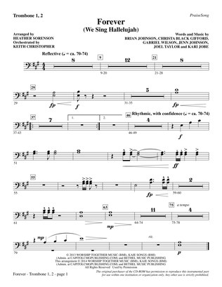 Forever (We Sing Hallelujah) - Trombone 1 & 2