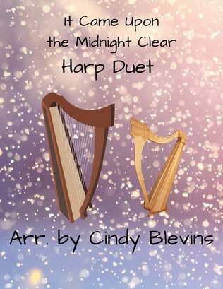 Book cover for It Came Upon the Midnight Clear, for Harp Duet