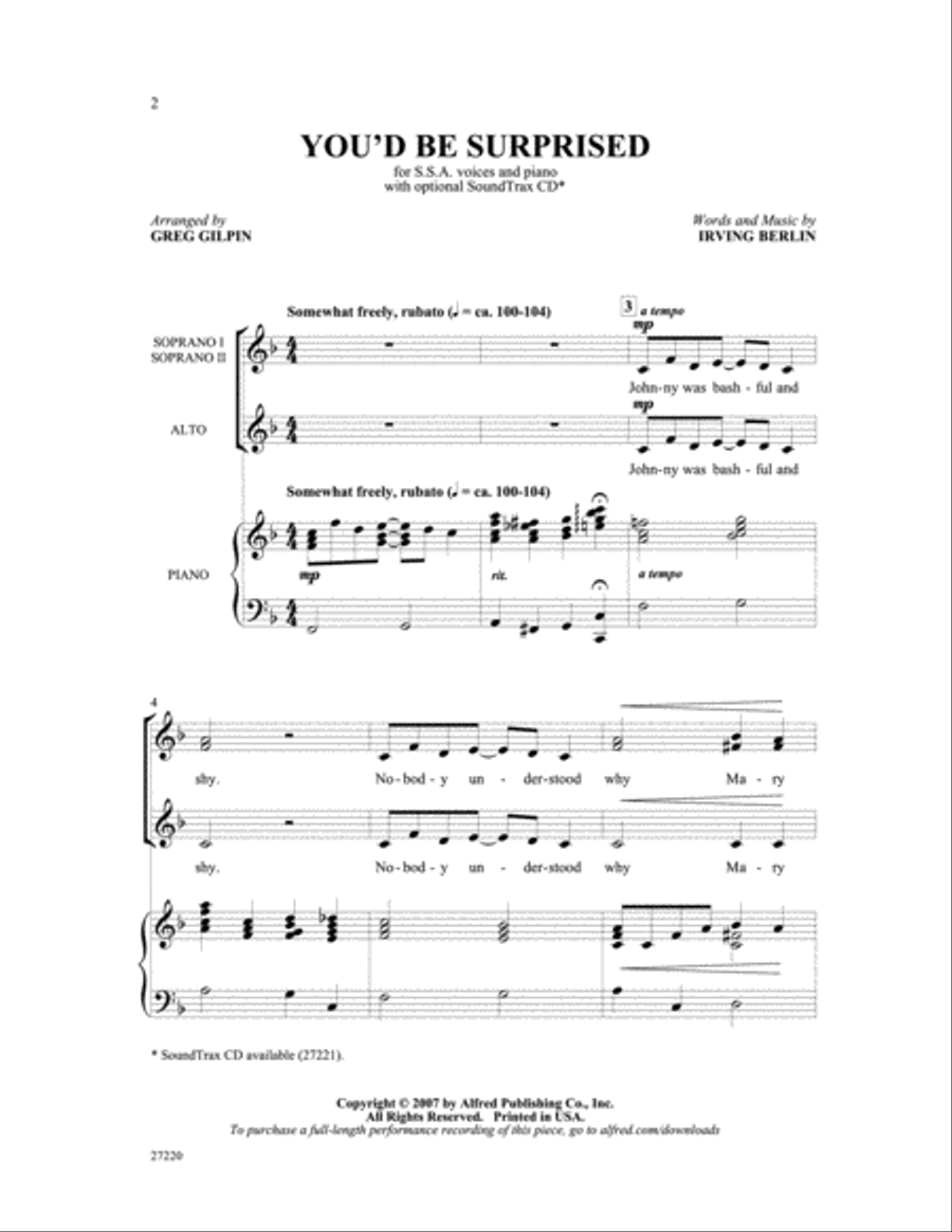 You'd Be Surprised Women's Choir scores gallery preview page 2